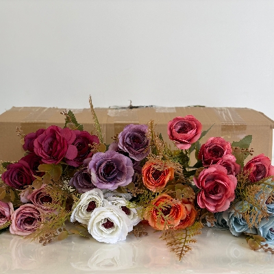 Fern & Peony Bush 30cm