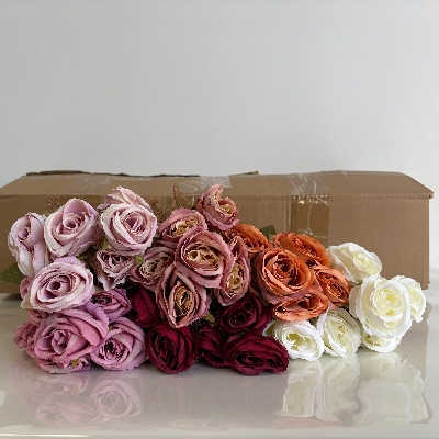 48 x Rose & Vintage Foliage Bush 30cm