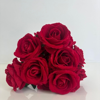 Large Red Velvet Rose Bush 48cm