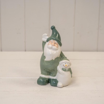 White-Green Santa 14cm