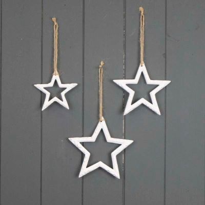Hanging White Star 12cm