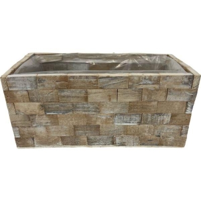 Wood Checked Trough 27cm