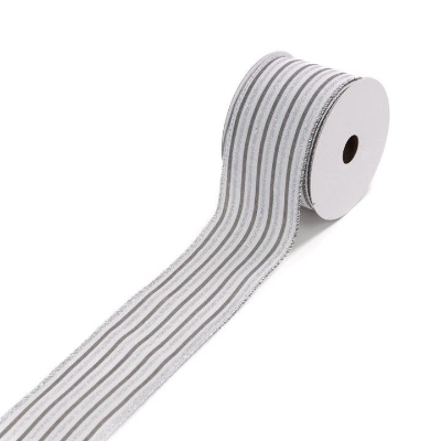Grey Stripe Ribbon 10yds