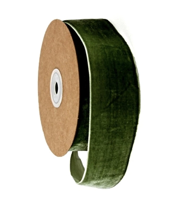 Dark Green Velvet Ribbon 25mm