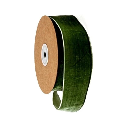 Dark Green Velvet Ribbon 50mm
