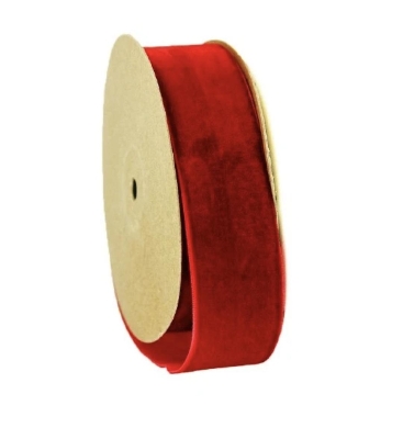 Red Velvet Ribbon 25mm