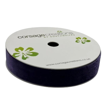 Purple Velvet Ribbon 25mm