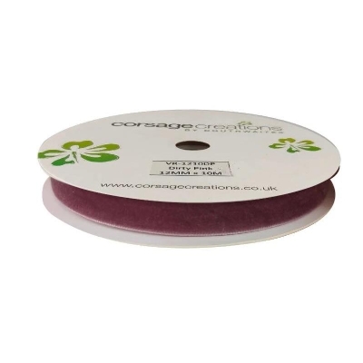 Mauve Velvet Ribbon 12mm