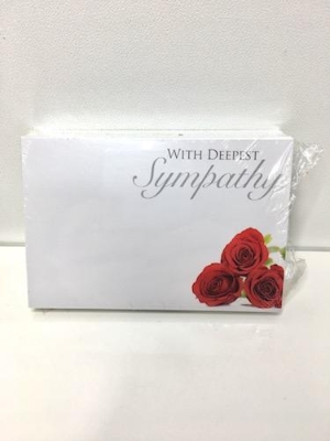 Small Florist Cards With Deepest Sympathy