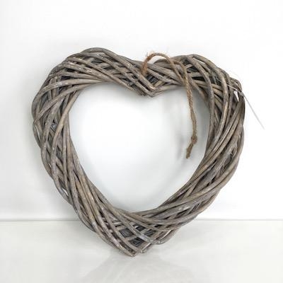Grey Willow Heart 30cm