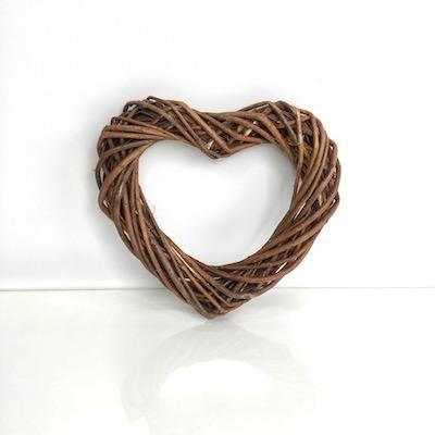 Brown Willow Heart 25cm