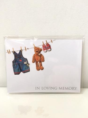 Florist Cards In Loving Memory x 6 Teddy