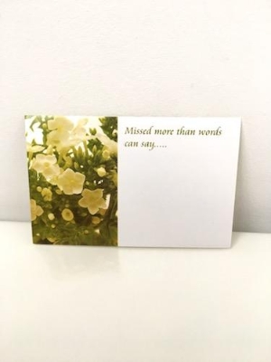Florist Cards Missed more than words can say