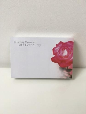 Florist Funeral Cards In Loving Memory of a Dear Aunty