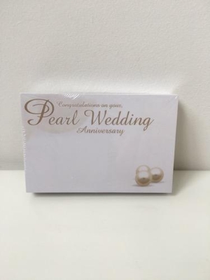 Florist Cards Pearl Wedding