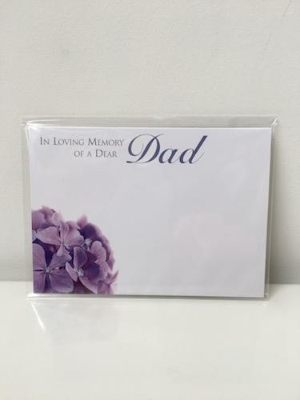 Florist Cards Dad x 6 Lilac