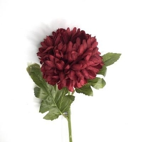 Deep Red Chrysanthemum Bloom 65cm