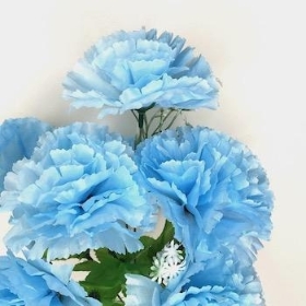 Blue Carnation Bush 34cm