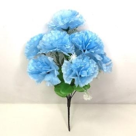 Blue Carnation Bush 34cm