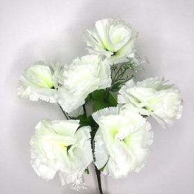 Ivory Carnation Bush 34cm