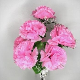 Pink Carnation Bush 34cm