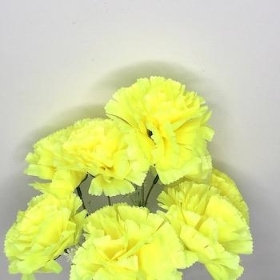 Bright Yellow Carnation Bush 34cm