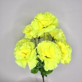 Bright Yellow Carnation Bush 34cm