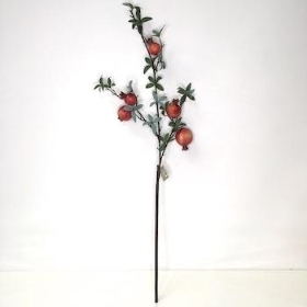 Red Pomegranate Branch 90cm