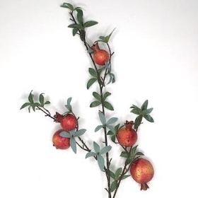 Red Pomegranate Branch 90cm