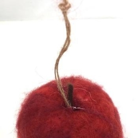 Red Felt Apple 9cm