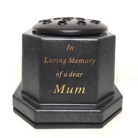 Black In Loving Memory Mum Memorial Pot 
