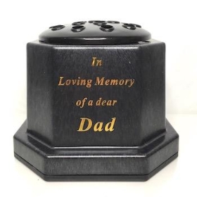 Black In Loving Memory Dad Memorial Pot 