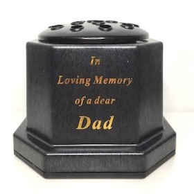 Black In Loving Memory Dad Memorial Pot