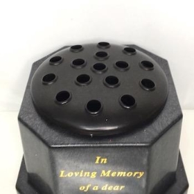 Black In Loving Memory Nan & Grandad Memorial Pot