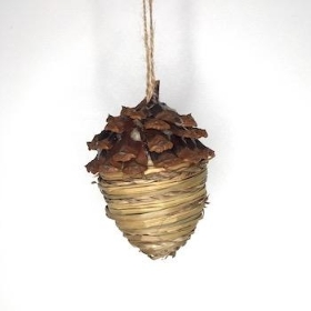 Hanging Acorn Decoration 10cm