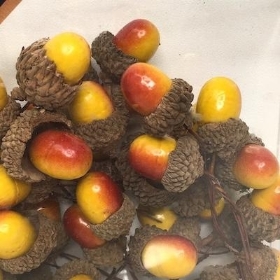 Yellow Brown Acorn Pick x 48