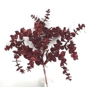 Burgundy Glitter Eucalyptus Bush 31cm