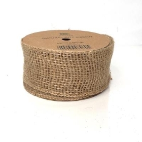 Natural Jute Ribbon 63mm