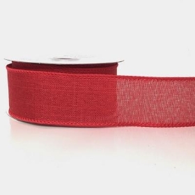 Red Burlap Ribbon 38mm