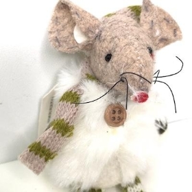 Green Dangly Legs Mouse 17cm