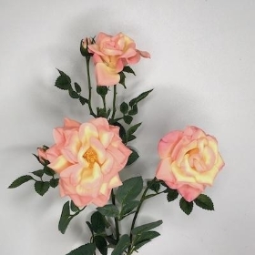 Peach Spray Rose 60cm