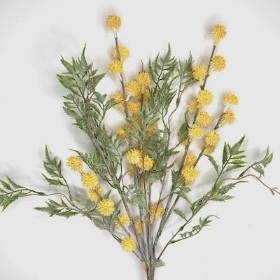 Yellow Frosted Thistle Bundle 67cm