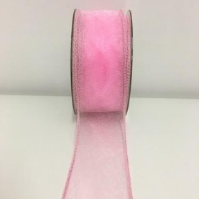 Baby Pink Organza Ribbon 50mm