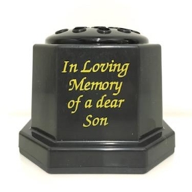 Black In Loving Memory Son Memorial Pot