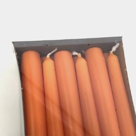 Safran Orange Tapered Candle x 12