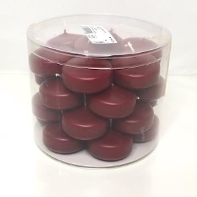 Dusky Red Floating Candles x 28