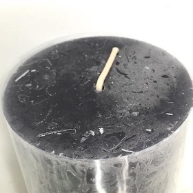Anthracite Black Levi Candle 14cm
