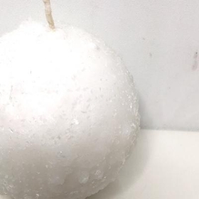 White Snowball Candle 8cm