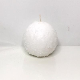 White Snowball Candle 8cm