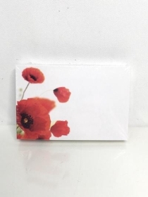 Small Florist Cards Red Poppies